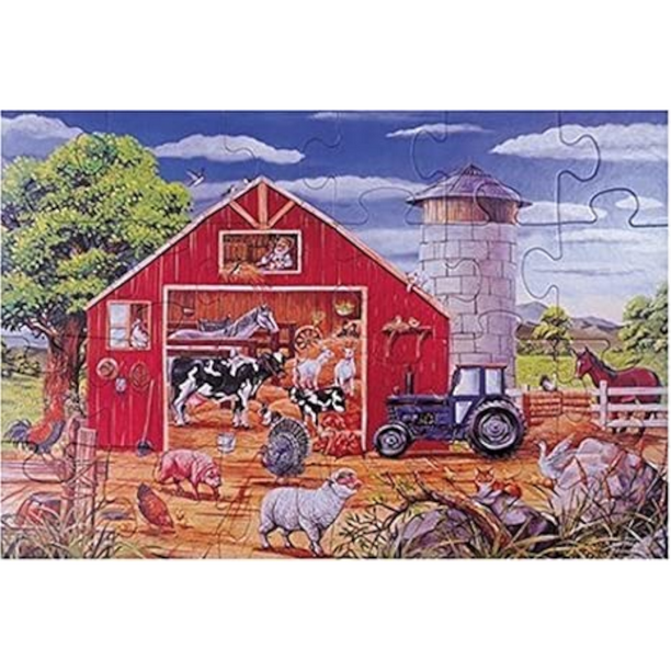Melissa & Doug 24pc Traffic Jam Floor Puzzle & Busy Barn Shaped Floor Puzzle Melissa & Doug 24pc Traffic Jam Floor Puzzle & Busy Barn Shaped Floor Puzzle